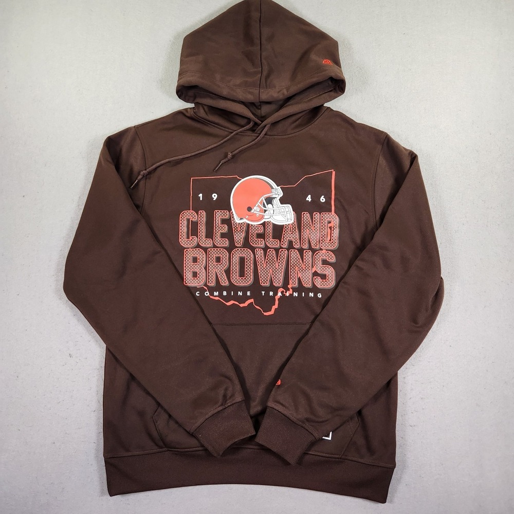 New Era NFL Combine Authentic Cleveland Browns Performance Hoodie Mens Med NWT